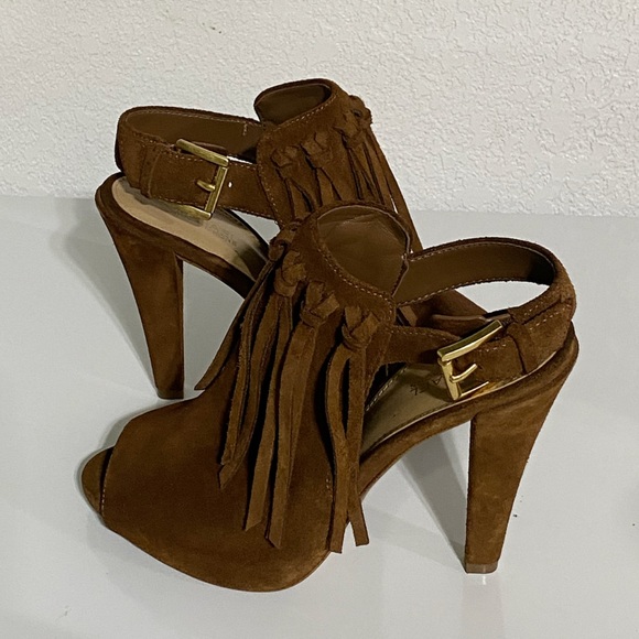 Michael Kors Suede Fringe Booties - Picture 1 of 7